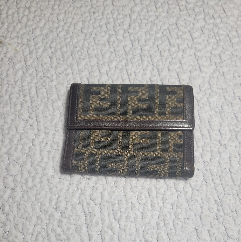 SOLD!!! Fendi Zucca Snap Wallet
